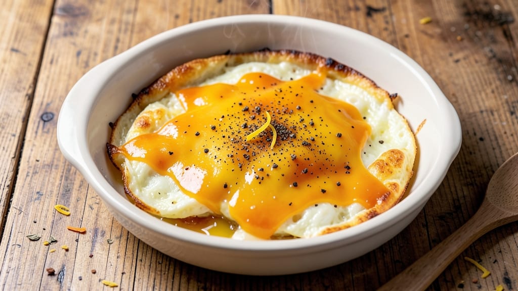 Baked Cheese Omelette Recipe: Golden Crust With Melty Cheese Rivers