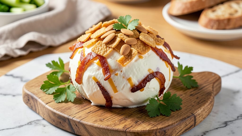 Bacon Ranch Cheese Ball Recipe With Cream Cheese: Crunchy Crust and Tangy Pull-Apart Magic