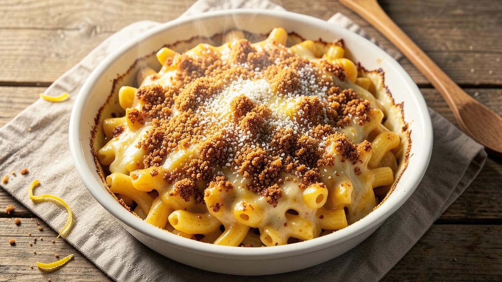 Baked Macaroni and Cheese Box Recipe: Boxed Mix Upgrade With Crispy Breadcrumb Crown