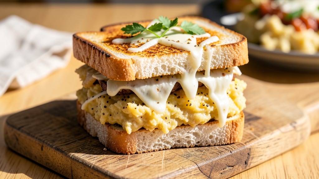 Aloo Cheese Sandwich Recipe: Crispy Toasted Layers With Melty Cheese Rivers