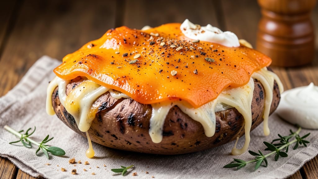 Baked Whole Potato With Cheese Recipe: Crispy Bites and Cheesy Oven-Golden Core