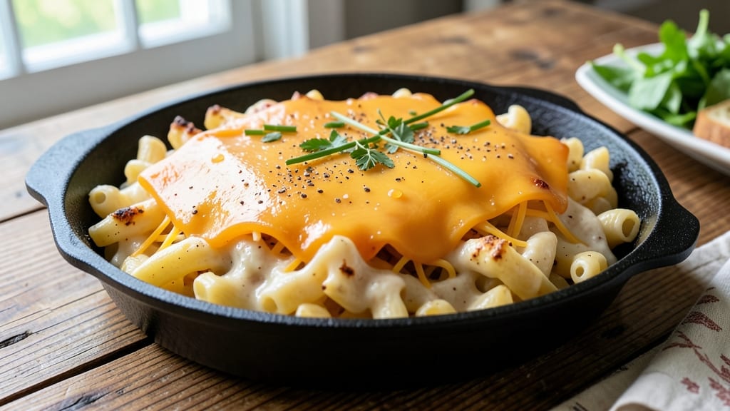 Baked Mac and Cheese Recipe with American Cheese: Crispy Crust, Stretchy Pull-Apart Magic