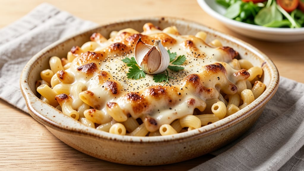 Baked Macaroni and Cheese Recipe Without Milk: Dairy-Free Crispy Top and Silky Swirls