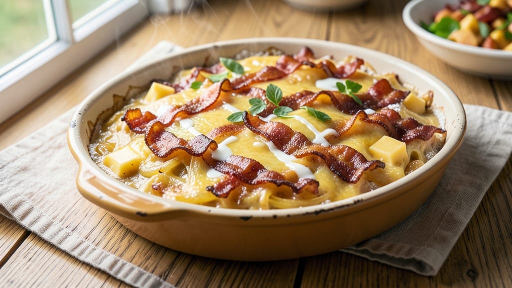 Baked Bacon Cheese Onion Dip Recipe: Smoky Crispy Top With Gooey Pull-Apart Magic