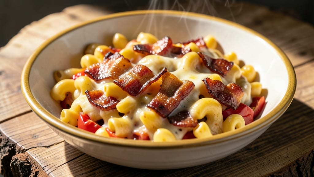 Bacon Pimento Mac and Cheese Recipe: Smoky-Spiced Crunch Meets Melty Cheese Rivers