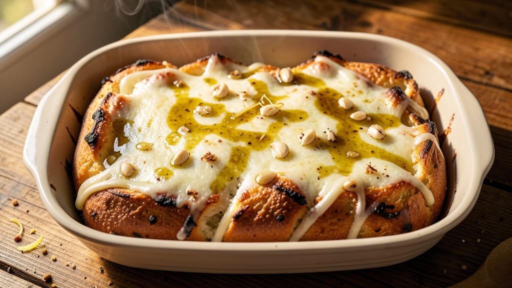 85-Degree Garlic Cheese Bread Recipe: Baked to Golden Crisp With Infused Garlic Oil