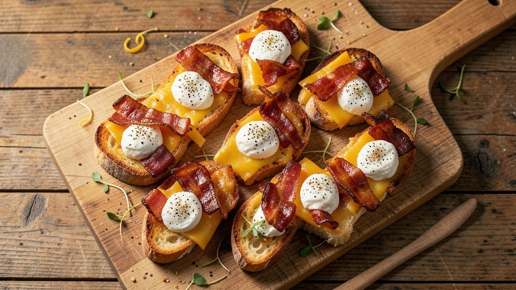 Almond Bacon Cheese Crostini Recipe: Crispy Toasted Bites With Nutty-Smoky Depth