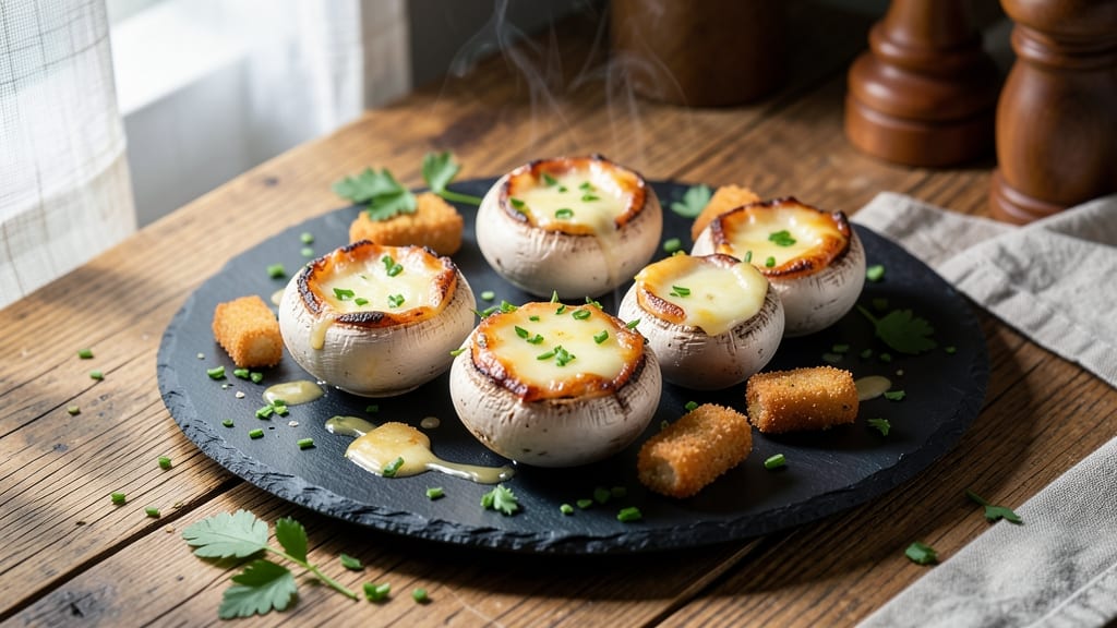 Alouette Cheese Stuffed Mushrooms Recipe: Golden-Crusted Bites with Nutty Cheese Pulls