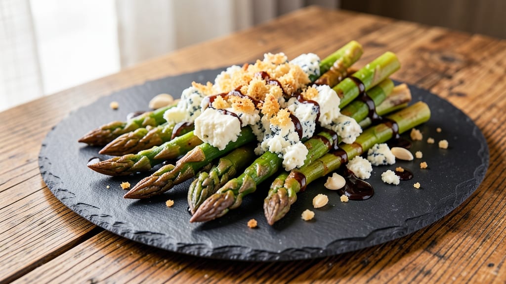 Asparagus and Blue Cheese Recipe: Crispy-Topped Bites with Tangy Creamy Magic