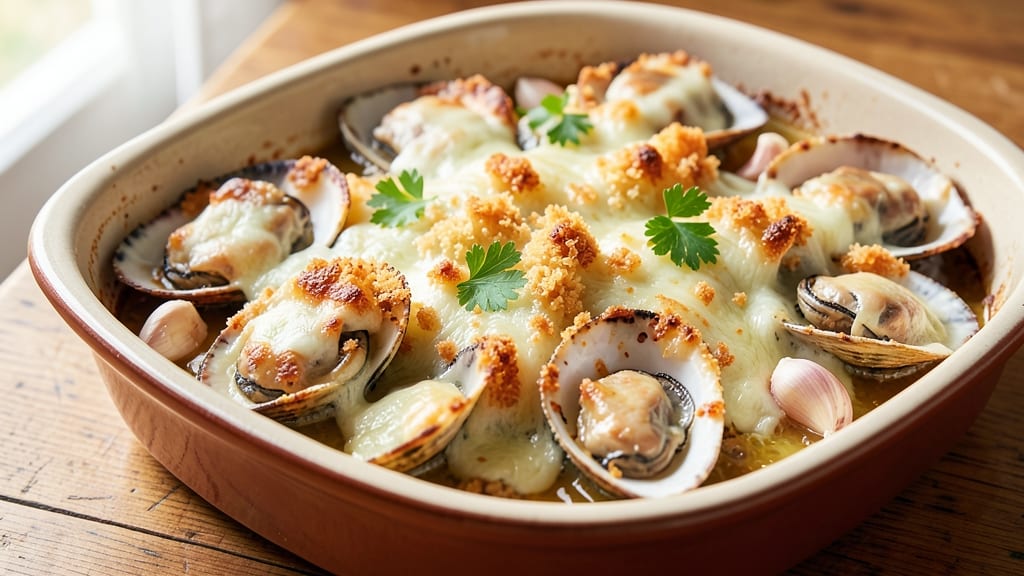 Baked Clams With Cheese Recipe: Buttery Baked Bites With Golden Crust