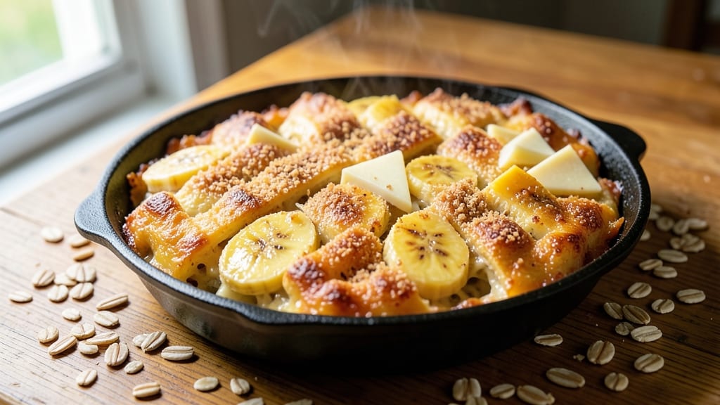 Banana and Cheese Recipe: Crispy Streusel Top With Caramelized Core