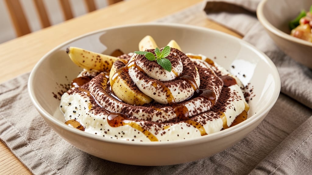 Banana Cottage Cheese Cocoa Powder Recipe: Chocolatey Swirl Dessert in 5 Minutes