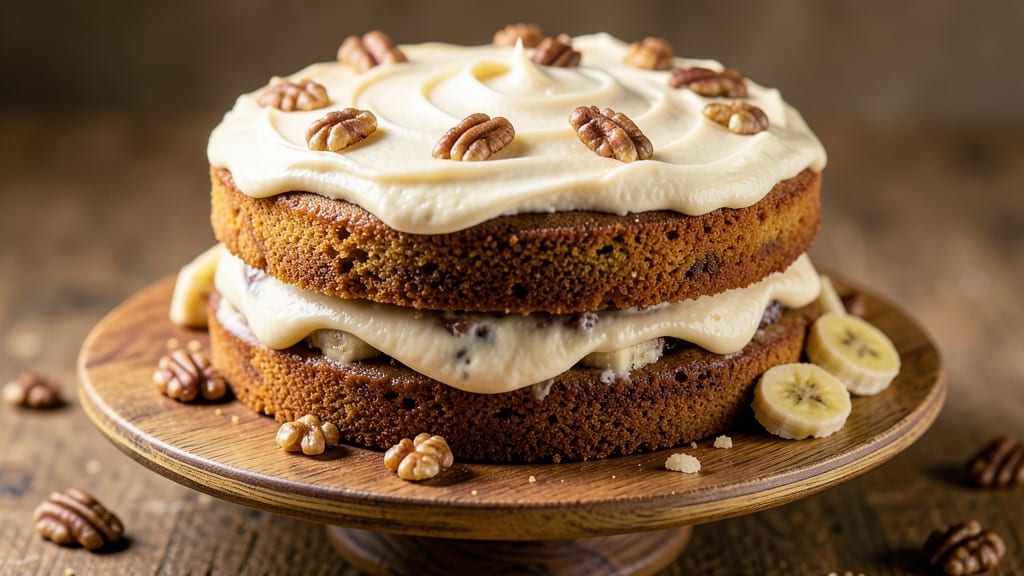 Banana Nut Cake Recipe With Cream Cheese Frosting: Warm Spice and Buttery Crunch in Every Layer
