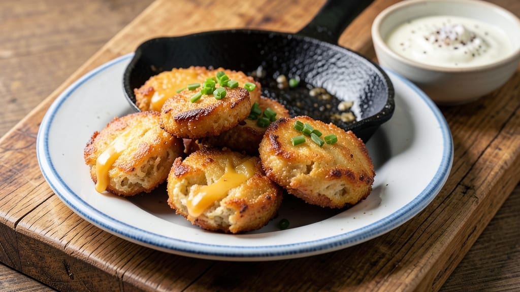 Amish Fried Cheese Fritters Recipe Ingredients: Crispy Bites With Warm, Stringy Cheese Pulls