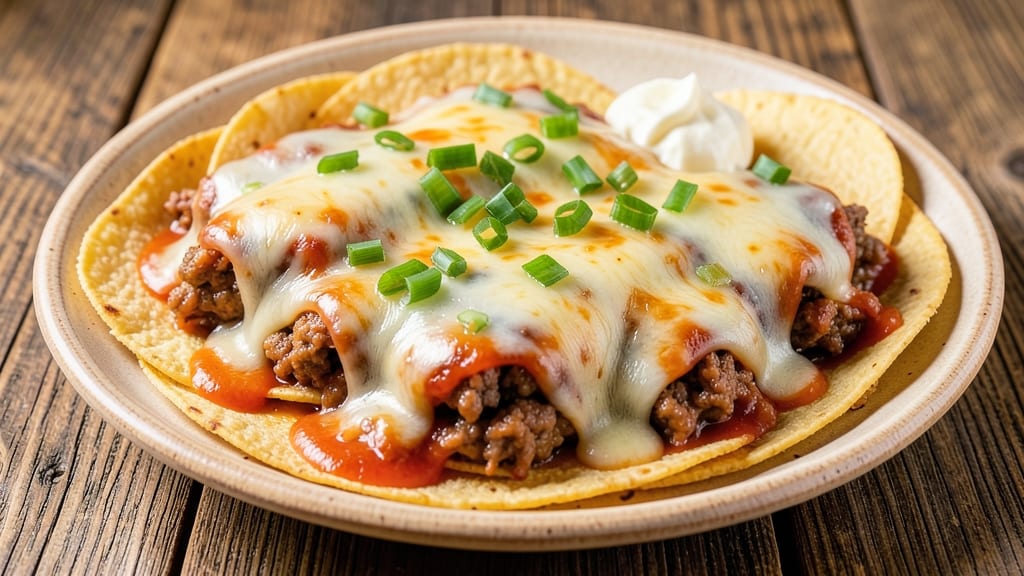 American Cheese Enchiladas Recipe: Crispy Tortilla Shells With Melty Pull-Apart Cheese