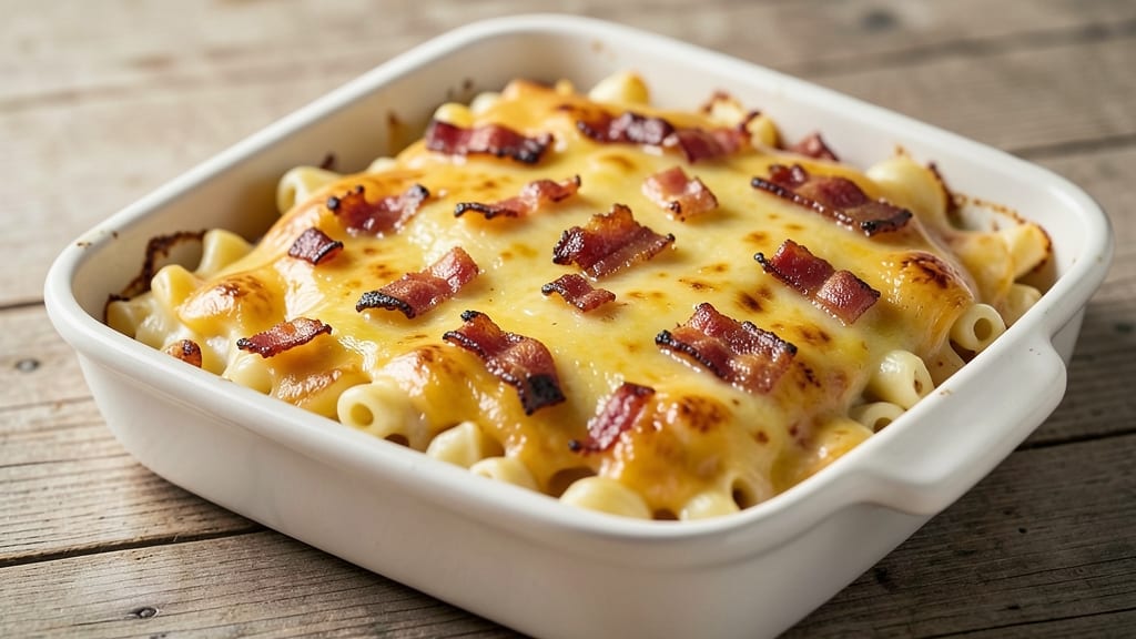 Applebee's Mac and Cheese With Bacon Recipe: Crispy Top, Smoky Bacon Bites