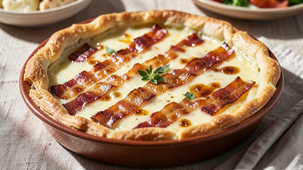 Bacon and Cheese Quiche Recipe With Milk: Crispy Crust, Gooey Pull-Apart Layers