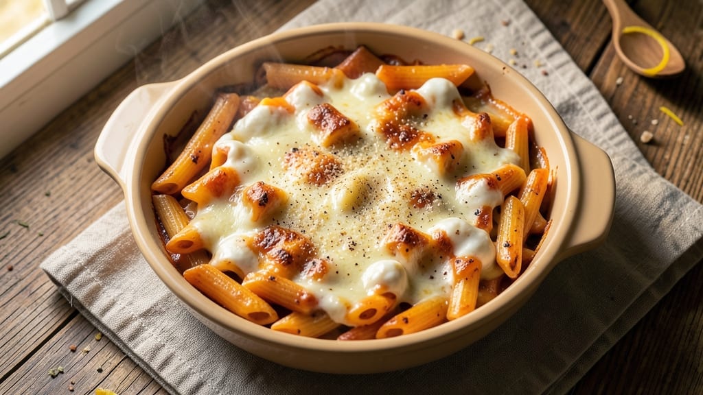 Baked Penne With Cheese Recipe: Crispy Breadcrumbs Meet Melty Cheese Rivers