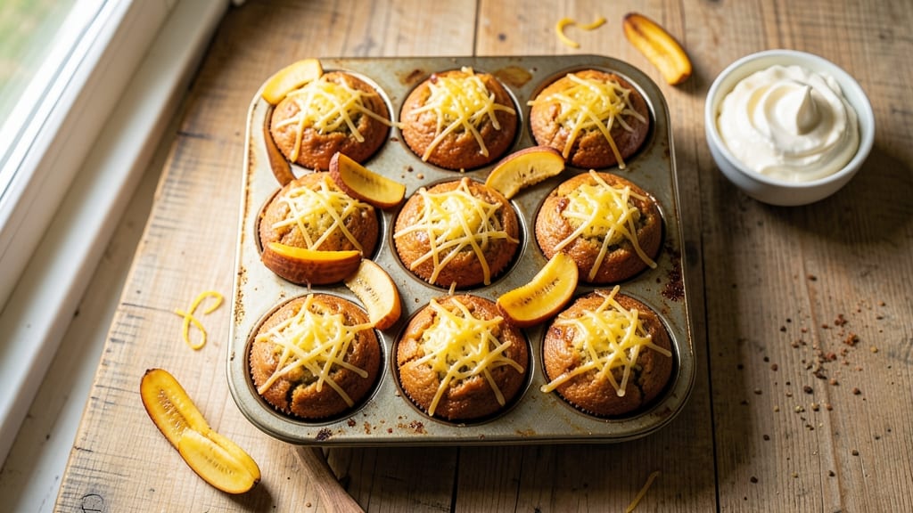 Banana Cheese Muffins Recipe: Sweet Banana and Sharp Cheddar Fusion