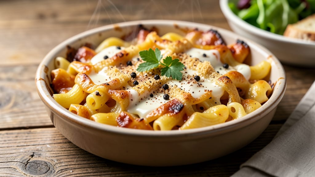 Baked Mac and Cheese Recipe for 12: Crispy Top, Gooey Pull-Apart Crowd Pleaser