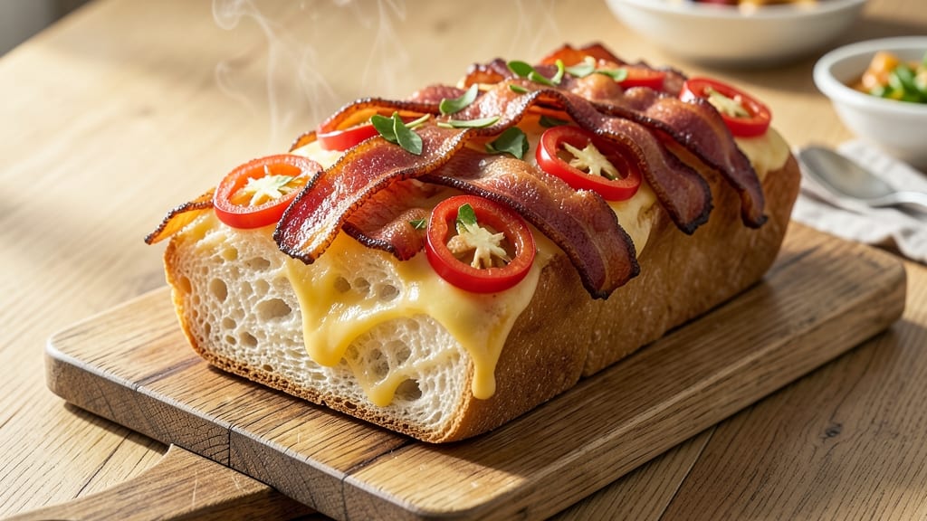 Bacon Jalapeño Cheese Bread Recipe: Crispy Top With Smoky Heat and Pull-Apart Cheese