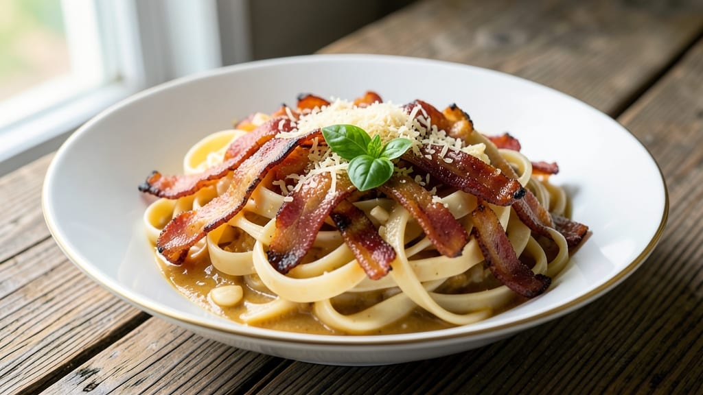 Bacon Cream Cheese Pasta Recipe: Smoky Crispy Bacon Bites With Silky Cheese Swirls
