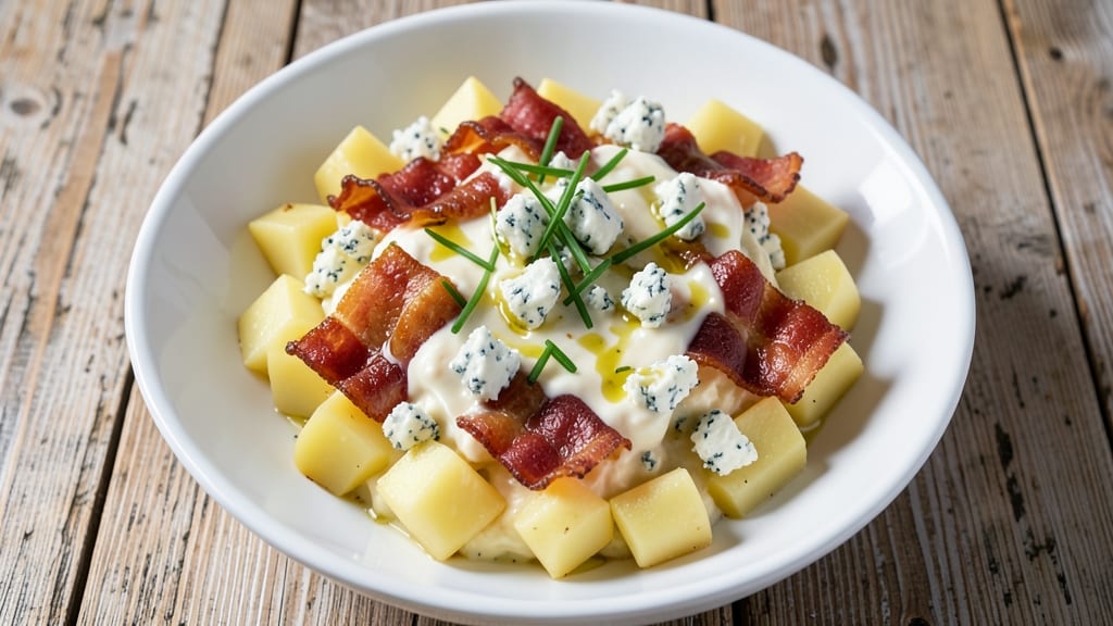 Bacon Blue Cheese Potato Salad Recipe: Smoky Crunch Meets Creamy Tang