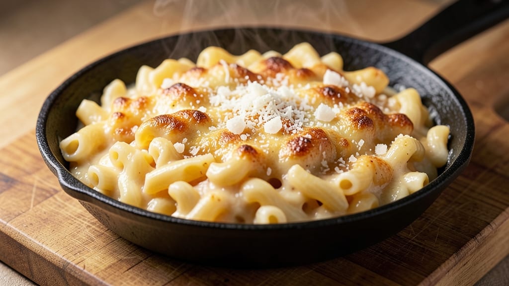 American Style Mac and Cheese Recipe: Triple-Cheese Crunch With Gooey Pull-Apart Layers