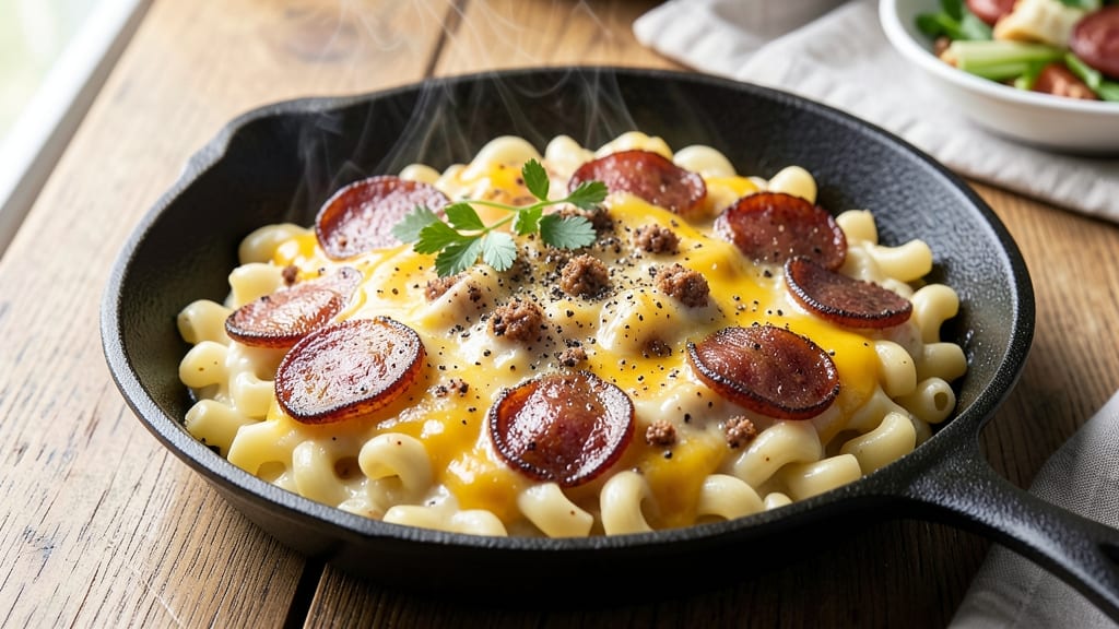 Andouille Sausage Mac and Cheese Recipe: Smoky Cajun Heat Meets Melty Triple-Cheese Bliss