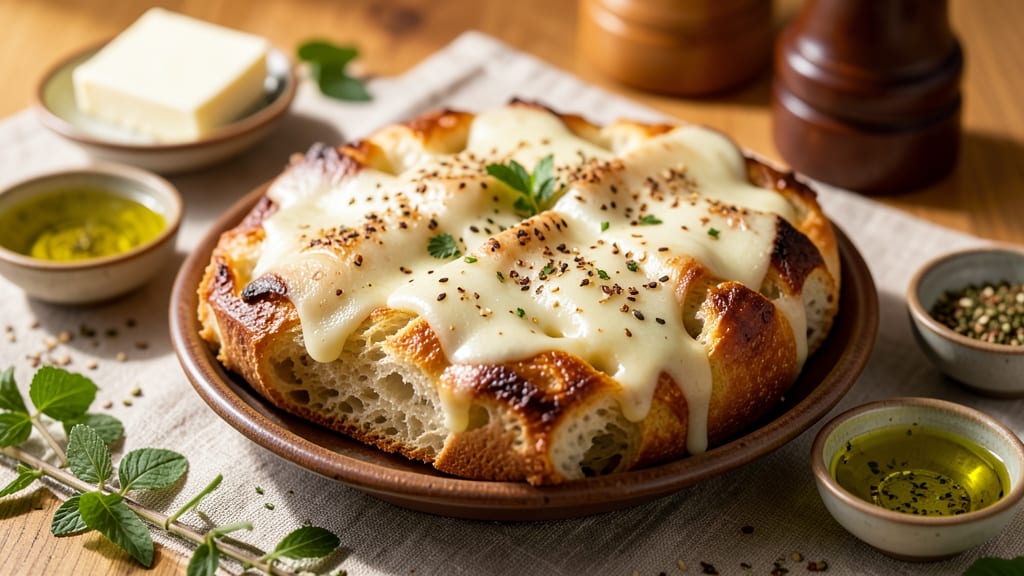 Arabic Cheese Bread Recipe: Crispy Za'atar Crust with Melty Akkawi Cheese