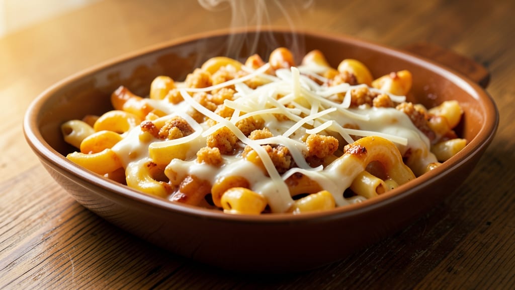 54th Street Mac Daddy and Cheese Recipe: Crispy Breadcrumb Crown With Stringy Cheese Pulls