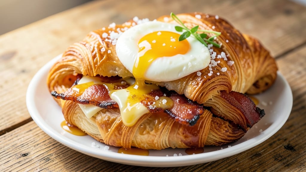 Bacon and Cheese Croissants Recipe: Flaky Layers With Smoky-Sweet Filling