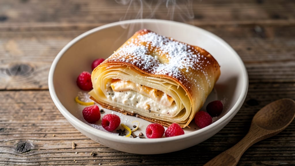 Austrian Cheese Strudel Recipe: Flaky Layers and Warm Vanilla-Caramelized Cheese