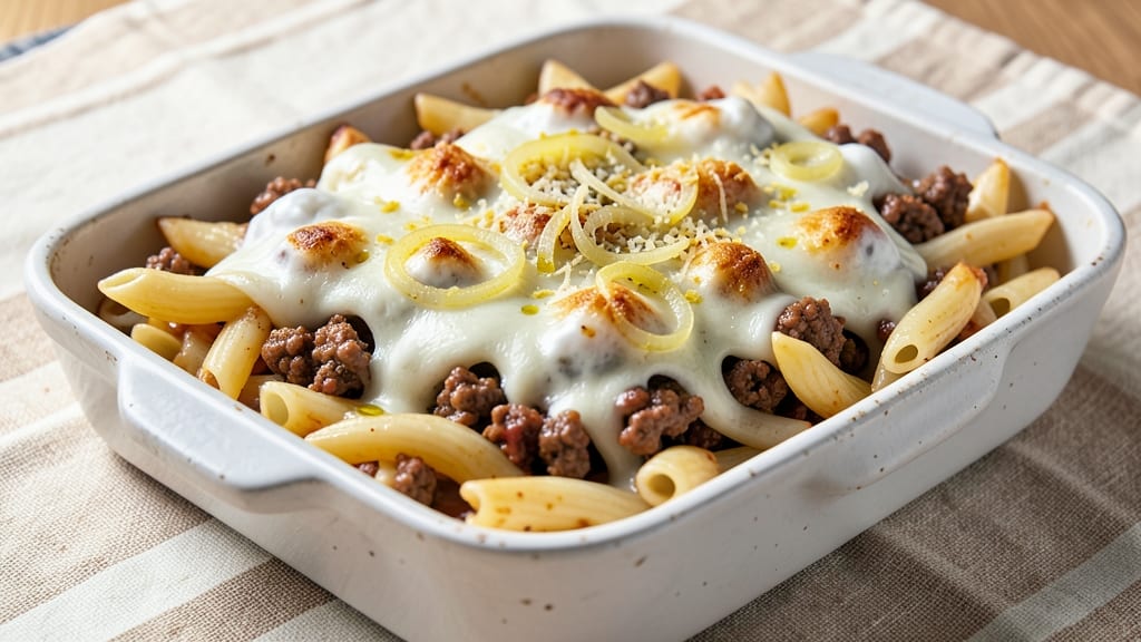 Baked Ziti Recipe with Ricotta and Mozzarella Cheese and Meat: Triple-Layered Crust and Meaty Bites