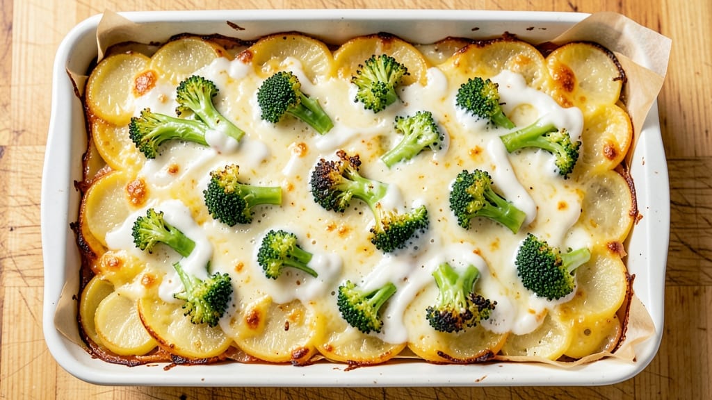Awesome Broccoli Cheese Casserole Recipe: Triple-Cheese Crunch With Crispy Potato Layers
