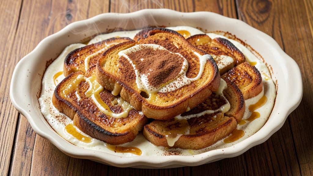 Baked French Toast with Cream Cheese Recipe: Golden Crust, Silky Swirls in One Bake