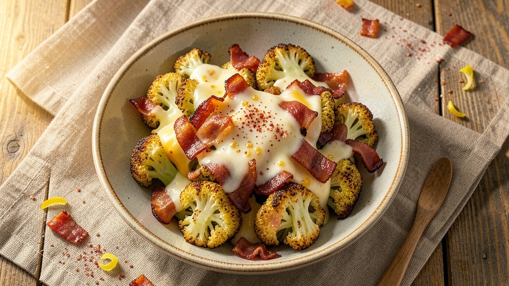 Baked Cauliflower Bacon Cheese Recipe: Crispy Bites with Smoky-Sweet Cheese Pulls