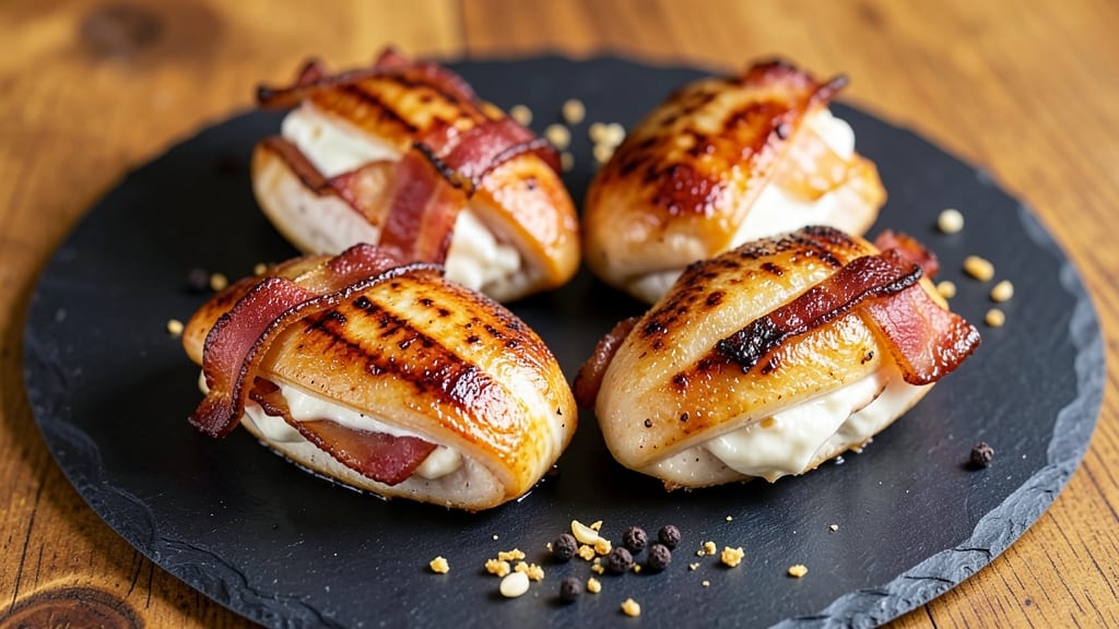 Bacon-Wrapped Cream Cheese Stuffed Chicken Breast Recipe: Crispy Bites With Melty Pull-Apart Centers