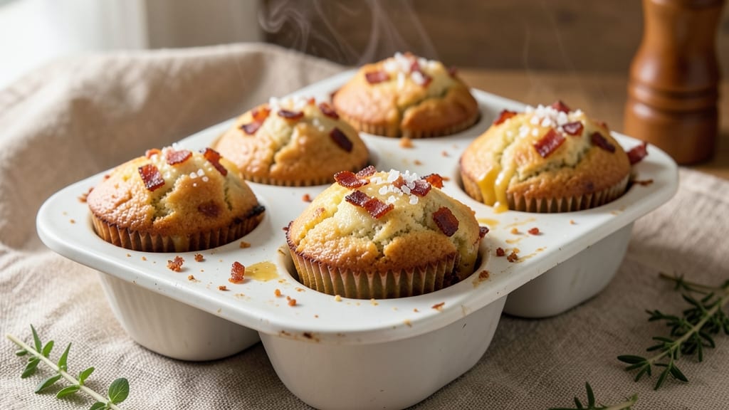 Bacon and Cheese Muffin Recipe: Smoky-Sweet Crunch With Pull-Apart Cheese Rivers