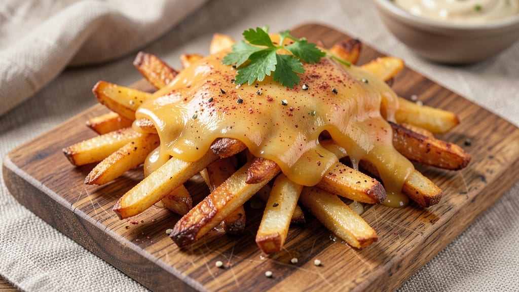 Baked Cheese Fries Recipe: Crispy Potato Bites with Pull-Apart Cheese Rivers