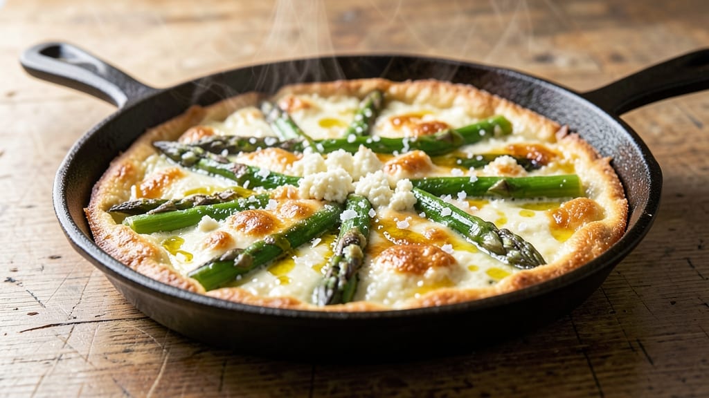 Asparagus and Goat Cheese Frittata Recipe: Crispy Edges, Creamy Goat Cheese Pulls