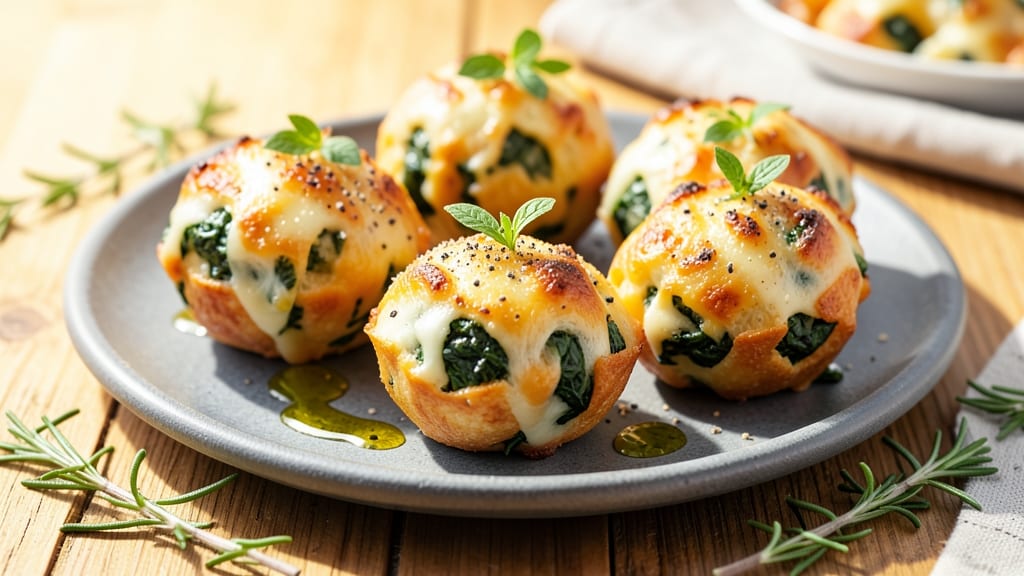 Baked Spinach Cheese Balls Recipe: Crispy Shells With Hidden Greens