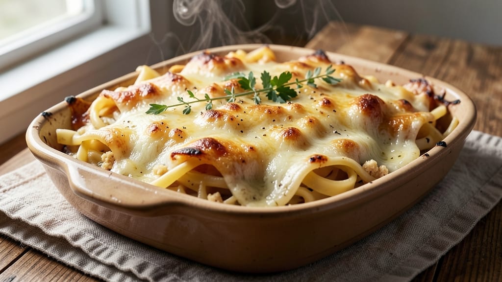 Alice Waters' Cheese and Pasta Gratin Recipe: Golden Crust, Melty Cheese Layers