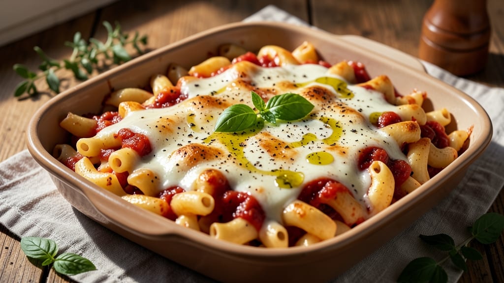 Baked Macaroni and Cheese Recipe with Tomato Sauce: Italian-Inspired Twist on Comfort Food