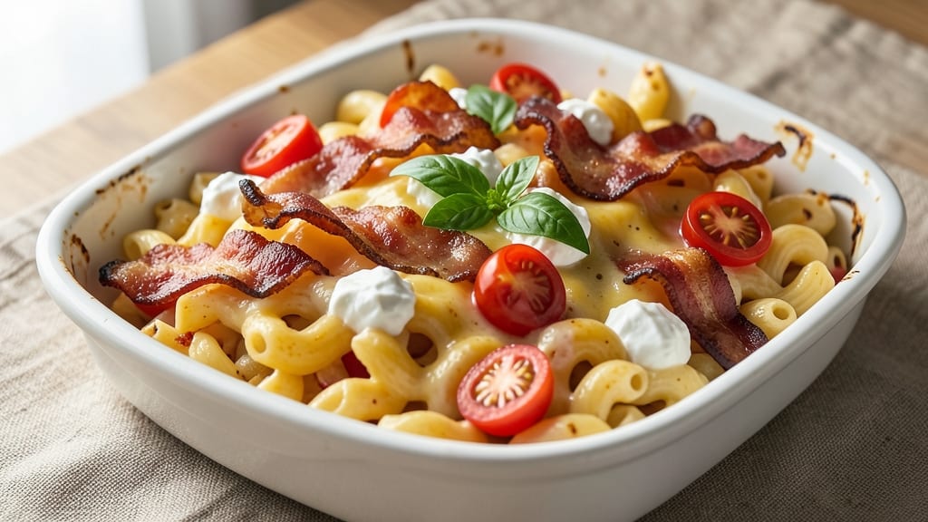 Bacon and Tomato Mac and Cheese Recipe: Smoky Crispy Top With Sweet-Tangy Twist