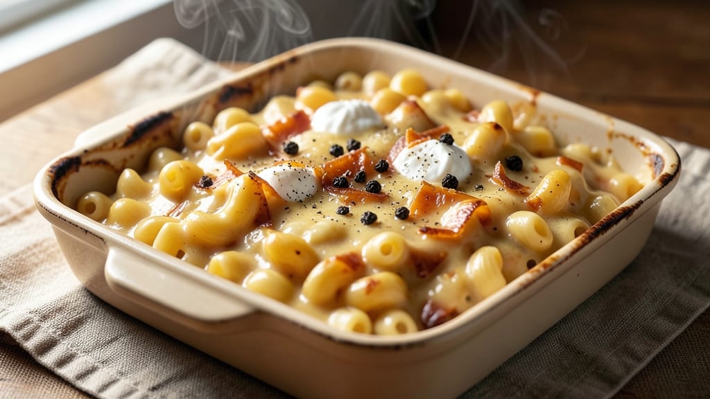 8x8 Macaroni and Cheese Recipe: Crispy Biscuit-Topped Cheese Clouds