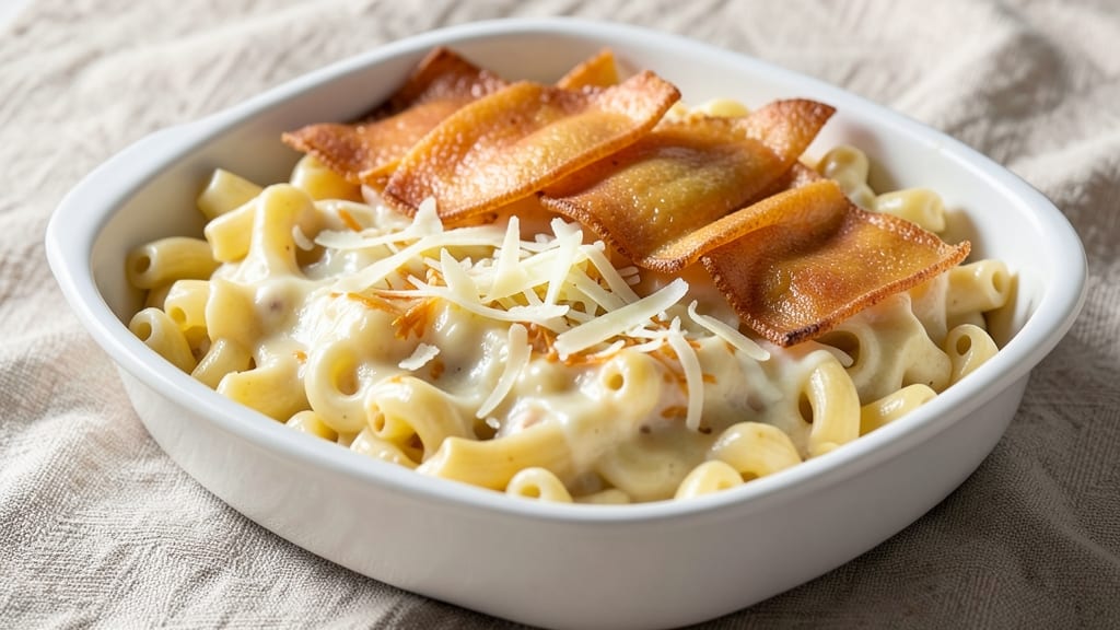 American Style Macaroni and Cheese Recipe: Triple-Cheese Crunch With Velvety Streaks
