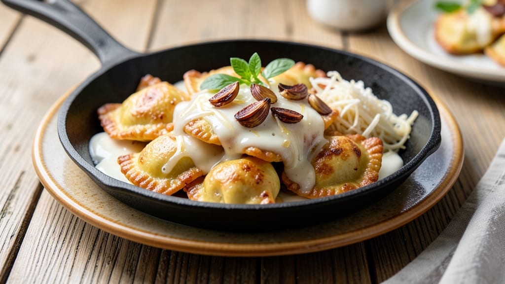 Baked Frozen Cheese Ravioli Recipe: Browned Butter and Garlic Crisp-Top Magic